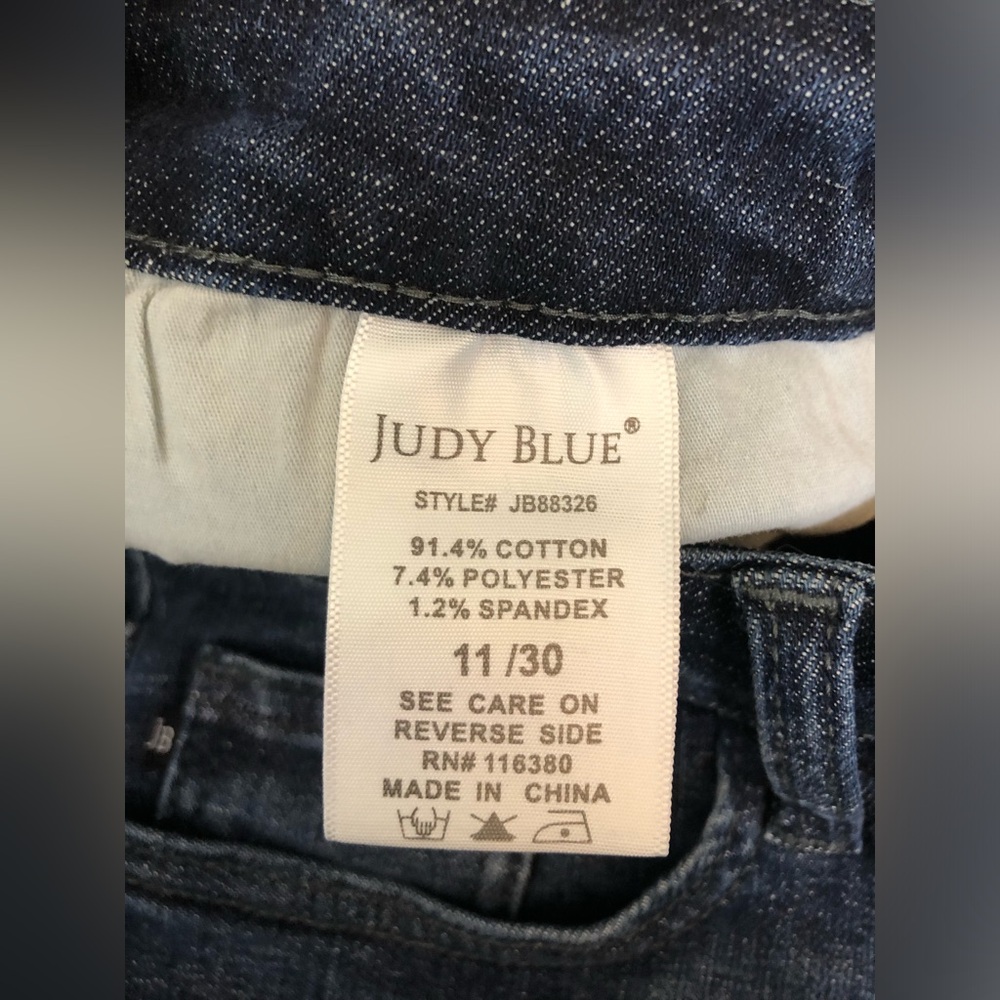 Judy Blue Jeans Womens 11/30 Blue Control Top High Rise Skinny Stretch Dark Wash - Picture 6 of 11